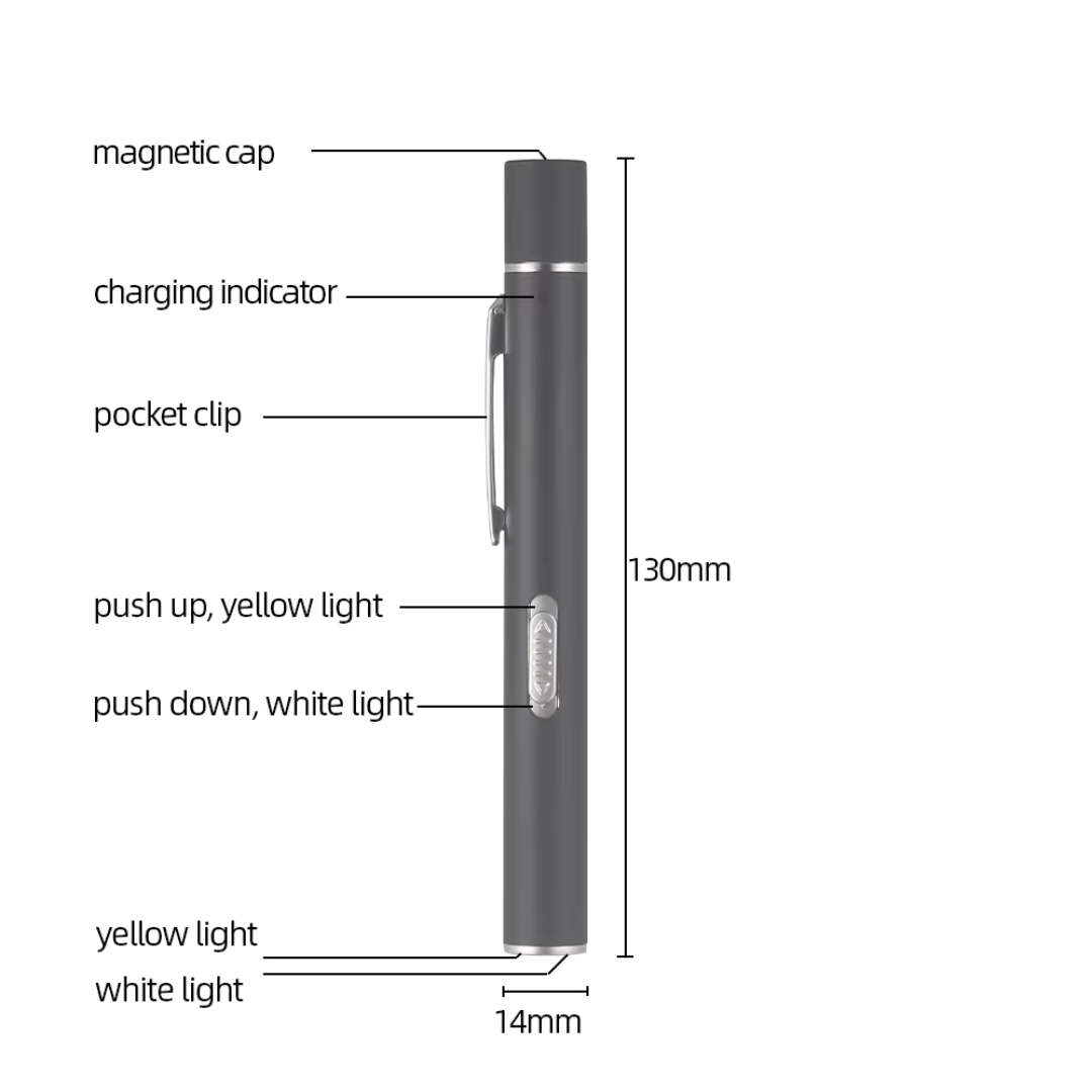 RECHARGABLE USB Portable Pen Torch