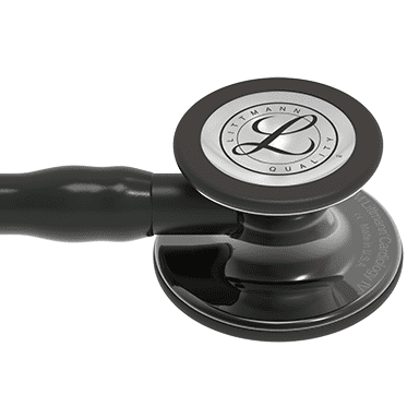 3M LITTMANN CARDIOLOGY IV, BLACK AND HIGH-POLISH SMOKE W/ BLACK STEM **ITEM ON BACK ORDER**