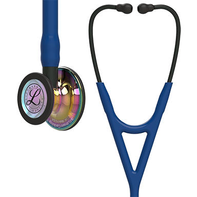 3M LITTMANN CARDIOLOGY IV, NAVY BLUE AND HIGH-POLISH RAINBOW W/ BLACK STEM **ITEM ON BACK ORDER**