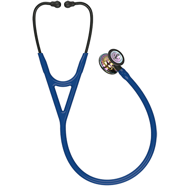 3M LITTMANN CARDIOLOGY IV, NAVY BLUE AND HIGH-POLISH RAINBOW W/ BLACK STEM **ITEM ON BACK ORDER**