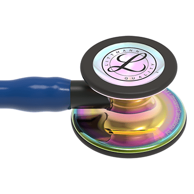 3M LITTMANN CARDIOLOGY IV, NAVY BLUE AND HIGH-POLISH RAINBOW W/ BLACK STEM **ITEM ON BACK ORDER**