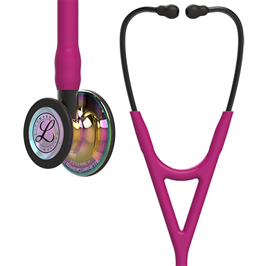 3M LITTMANN CARDIOLOGY IV, RASPBERRY AND HIGH-POLISH RAINBOW W/ SMOKE STEM **ITEM ON BACK ORDER**