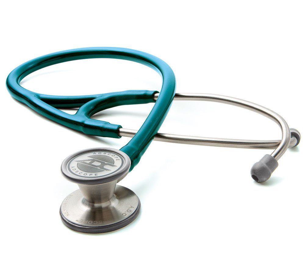 ADC ADSCOPE 601 CARDIOLOGY STETHOSCOPE, METALLIC CARRIBEAN **ITEM ON BACK ORDER**