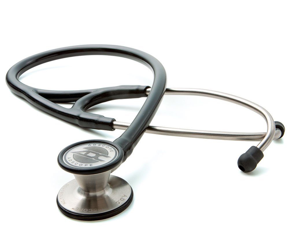 ADC ADSCOPE 601 CARDIOLOGY STETHOSCOPE, BLACK **ITEM ON BACK ORDER**