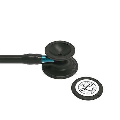 3M LITTMANN CARDIOLOGY IV, BLACK AND BLACK W/ BLUE STEM **ITEM ON BACK ORDER**
