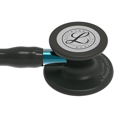 3M LITTMANN CARDIOLOGY IV, BLACK AND BLACK W/ BLUE STEM **ITEM ON BACK ORDER**