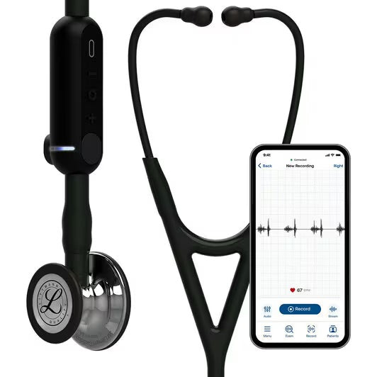 3M Littmann CORE Digital Stethoscope, Black Tube w/ Mirror Chestpiece **ITEM ON BACK ORDER**