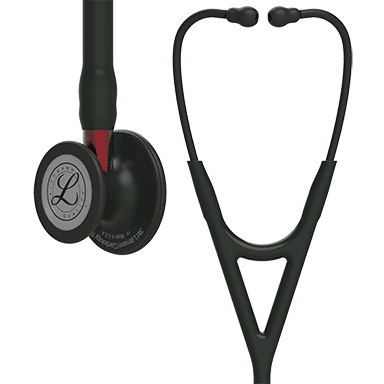 3M LITTMANN CARDIOLOGY IV, BLACK AND BLACK W/ RED STEM **ITEM ON BACK ORDER**