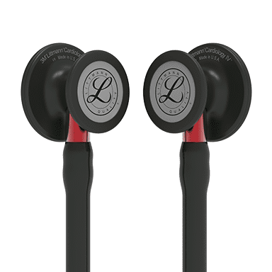 3M LITTMANN CARDIOLOGY IV, BLACK AND BLACK W/ RED STEM **ITEM ON BACK ORDER**