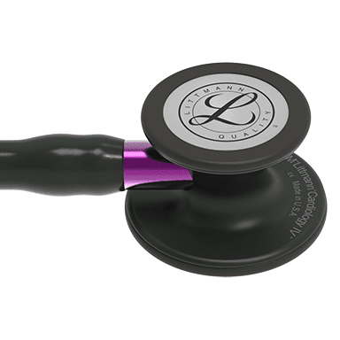 3M LITTMANN CARDIOLOGY IV, BLACK AND BLACK W/ VIOLET STEM **ITEM ON BACK ORDER**