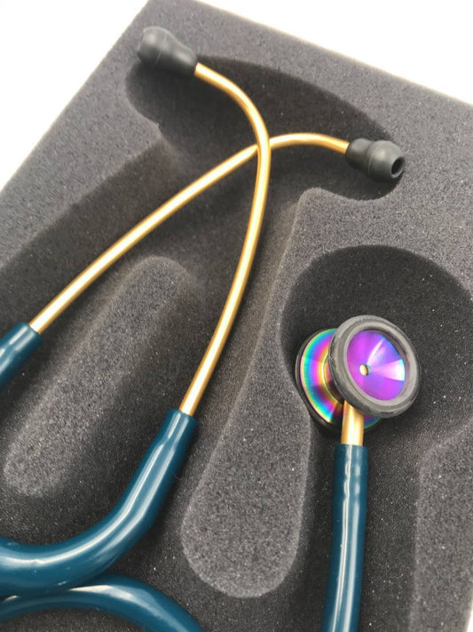 3M Littmann Classic II Pediatric Stethoscope, CARRIBEAN BLUE & RAINBOW    **ITEM ON BACK ORDER**