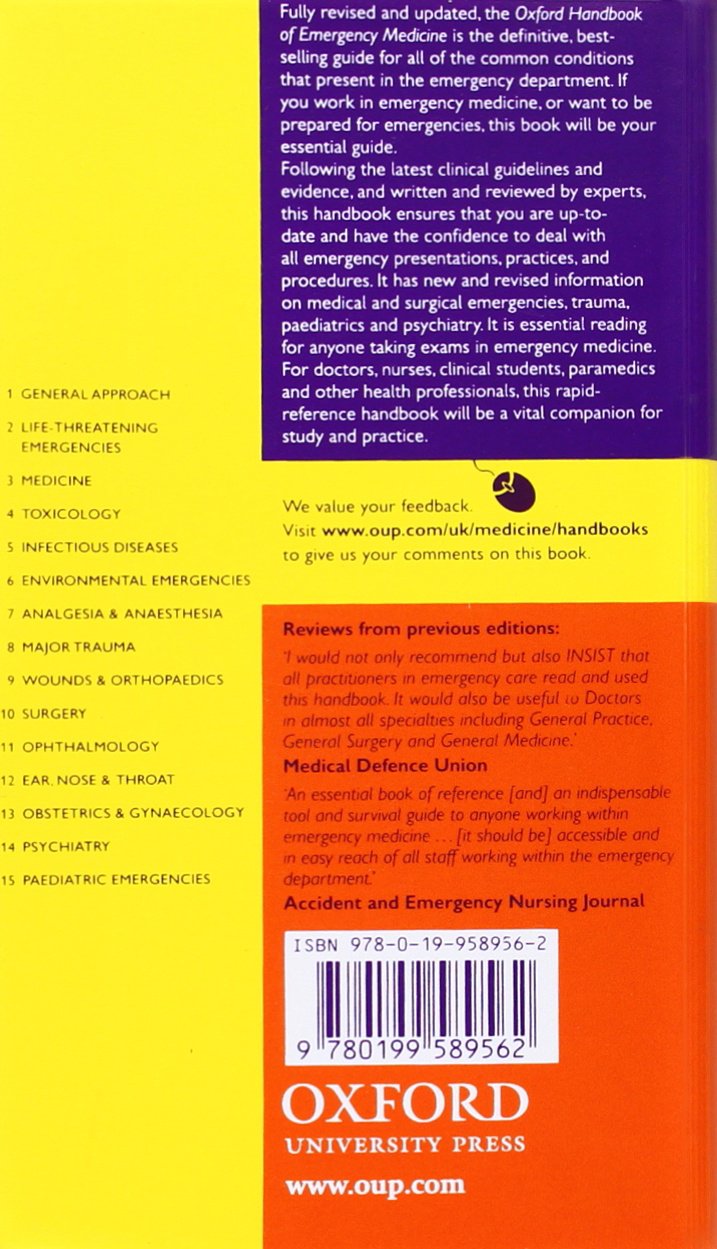 Oxford Handbook of Emergency Medicine