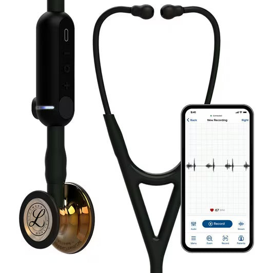 3M Littmann CORE Digital Stethoscope, Black Tube w/ High Polish Copper Chestpiece **ITEM ON BACK ORDER**