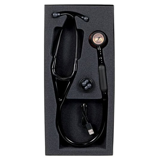 3M Littmann CORE Digital Stethoscope, Black Tube w/ High Polish Copper Chestpiece **ITEM ON BACK ORDER**