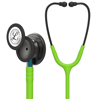 3M LITTMANN CLASSIC III, LIME GREEN AND SMOKE W/ BLUE STEM  **ITEM ON BACK ORDER**