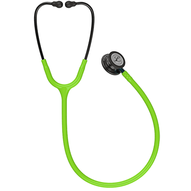 3M LITTMANN CLASSIC III, LIME GREEN AND SMOKE W/ BLUE STEM **ITEM ON BACK ORDER**