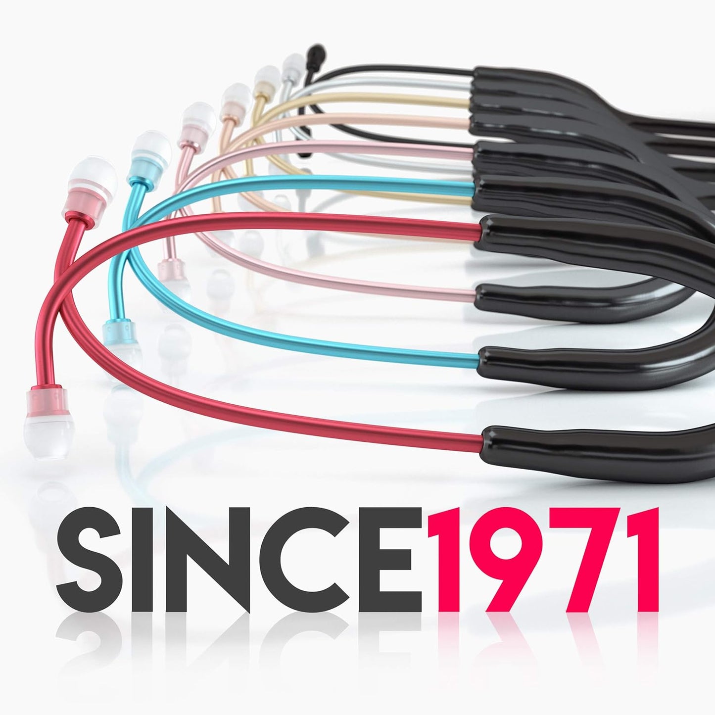 MDF Acoustica® Stethoscope - White/Red