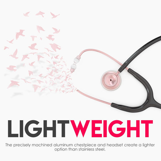 MDF Acoustica® Stethoscope - Black/Rose Gold (Matte)