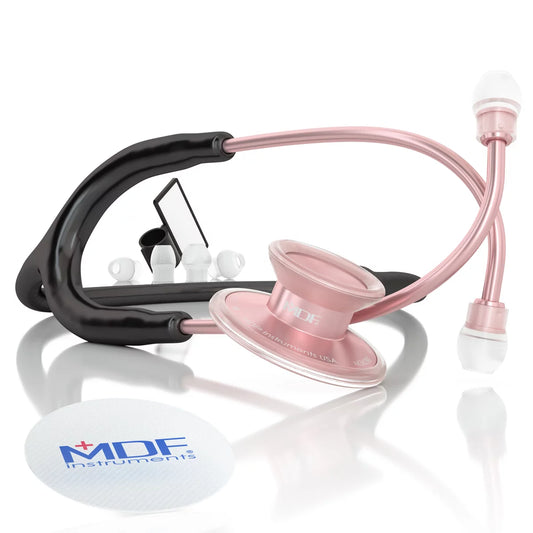 MDF Acoustica® Stethoscope - Black/Rose Gold (Matte)