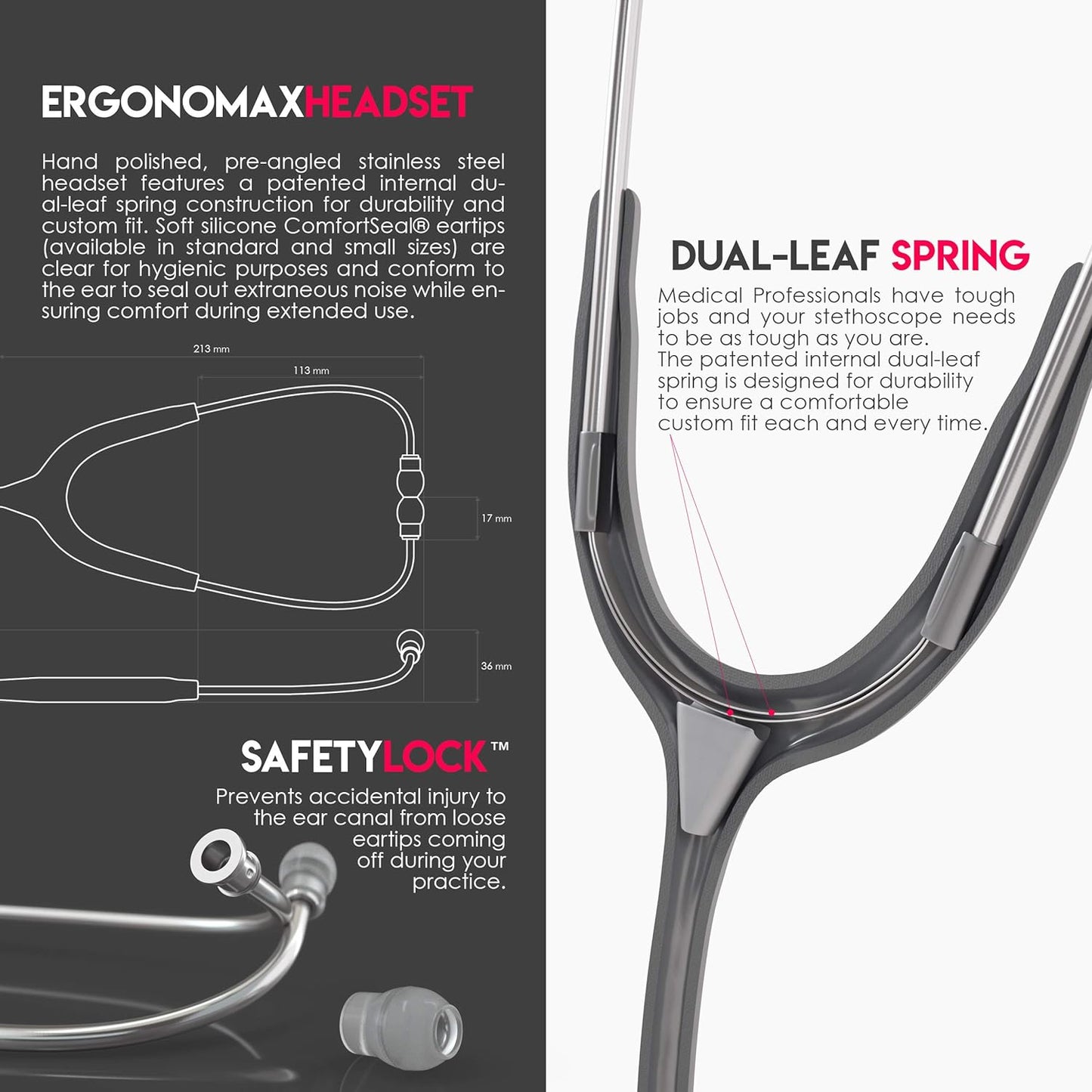 MDF Acoustica® Stethoscope - Grey