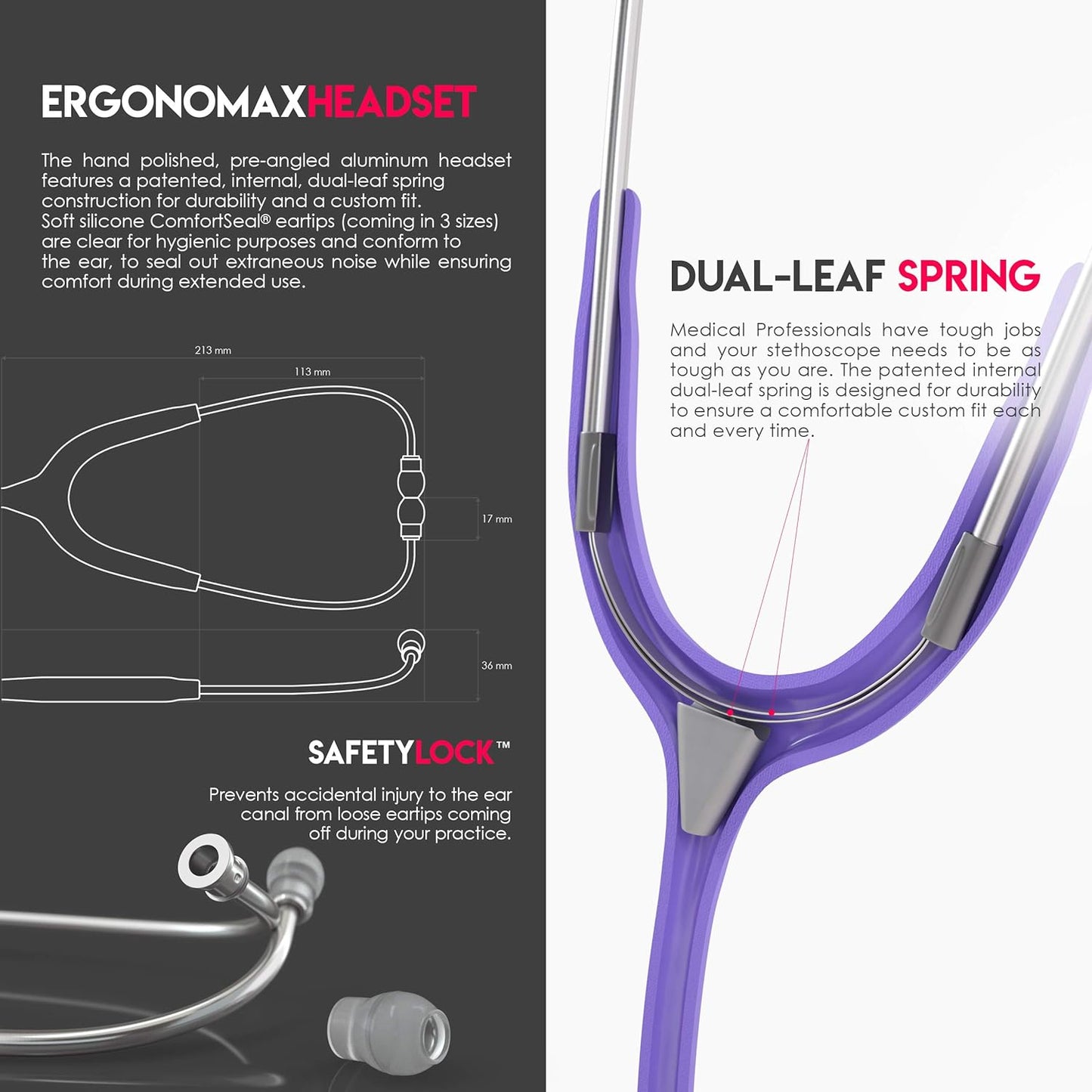 MDF Acoustica® Stethoscope - Pastel Purple