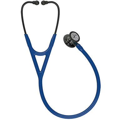 3M LITTMANN CARDIOLOGY IV, NAVY AND HIGH-POLISH SMOKE W/ BLUE STEM **ITEM ON BACK ORDER**