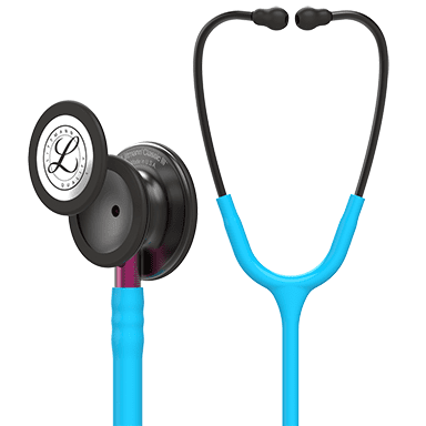 3M LITTMANN CLASSIC III, TURQUOISE AND SMOKE W/ PINK STEM  **ITEM ON BACK ORDER**
