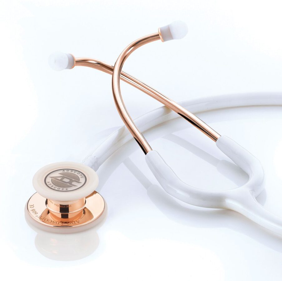 ADC Adscope Clinician Stethoscope, Rose Gold/White *PRE-ORDER ONLY*