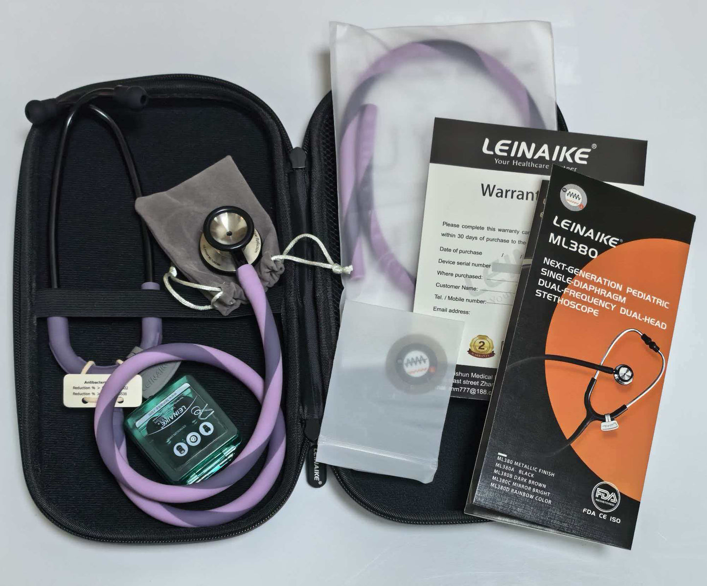 Leinaike ML380 Pediatric Stethoscope: Dual-Head, Tunable Diaphragm
