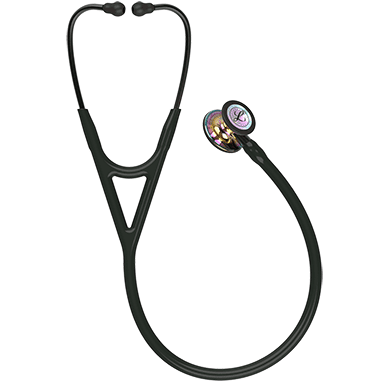 3M LITTMANN CARDIOLOGY IV, BLACK AND HIGH-POLISH RAINBOW W/ BLACK STEM   **ITEM ON BACK ORDER**