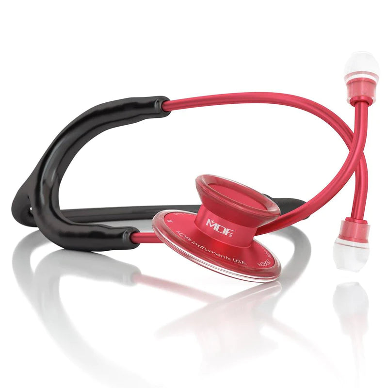 MDF Acoustica® Stethoscope - Black/Red