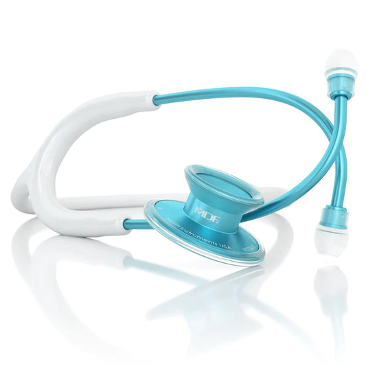 MDF Acoustica® Stethoscope - White/Aqua