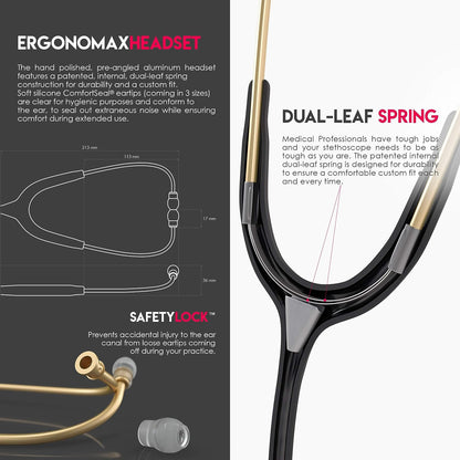 MDF Acoustica® Stethoscope - Black/Gold