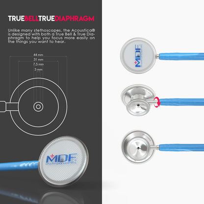 MDF Acoustica® Stethoscope - Bright Blue