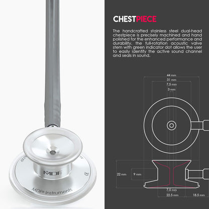 MDF Acoustica® Stethoscope - Grey