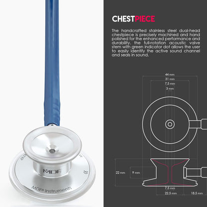 MDF Acoustica® Stethoscope - Navy Blue