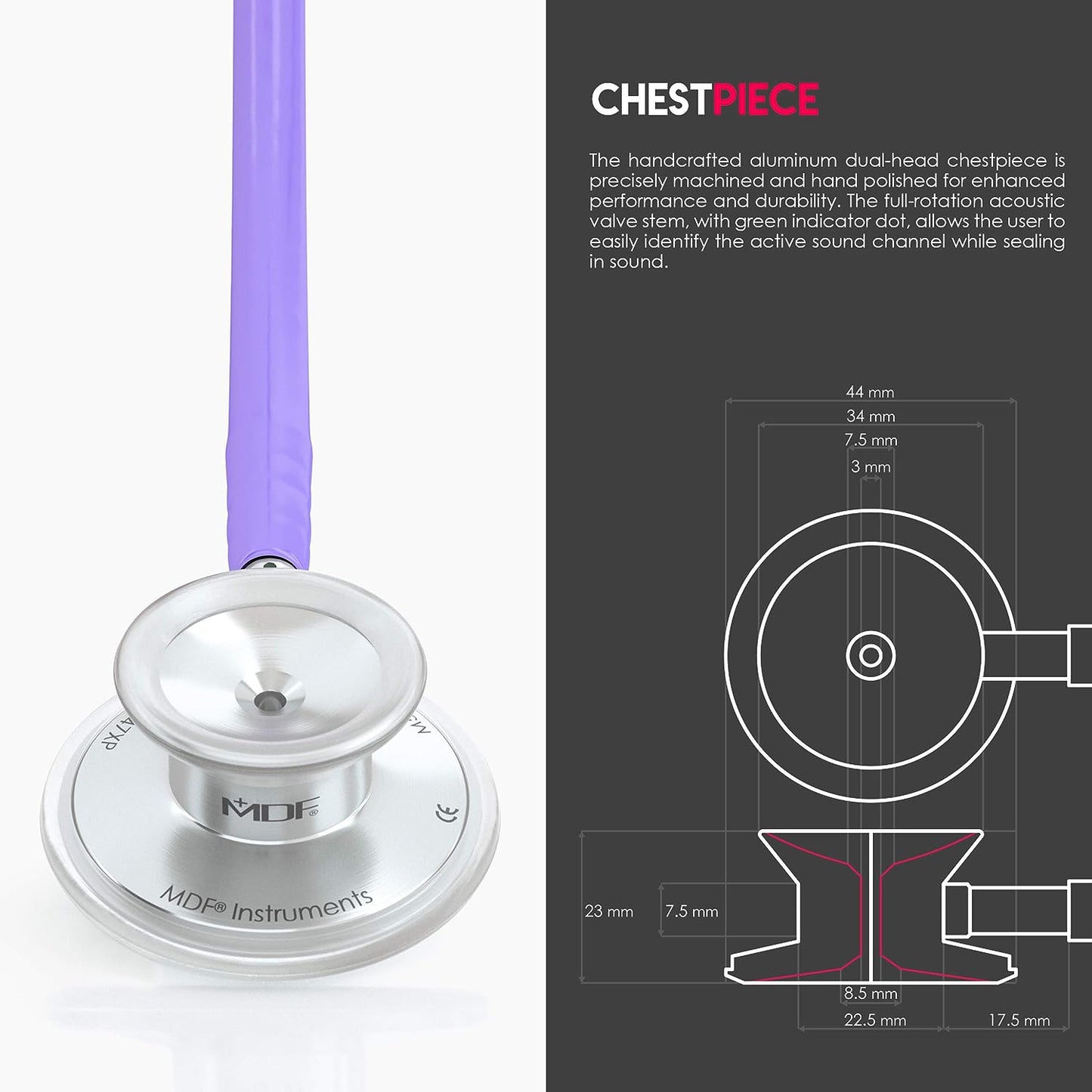 MDF Acoustica® Stethoscope - Pastel Purple