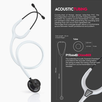 MDF Acoustica® Stethoscope - White/Black