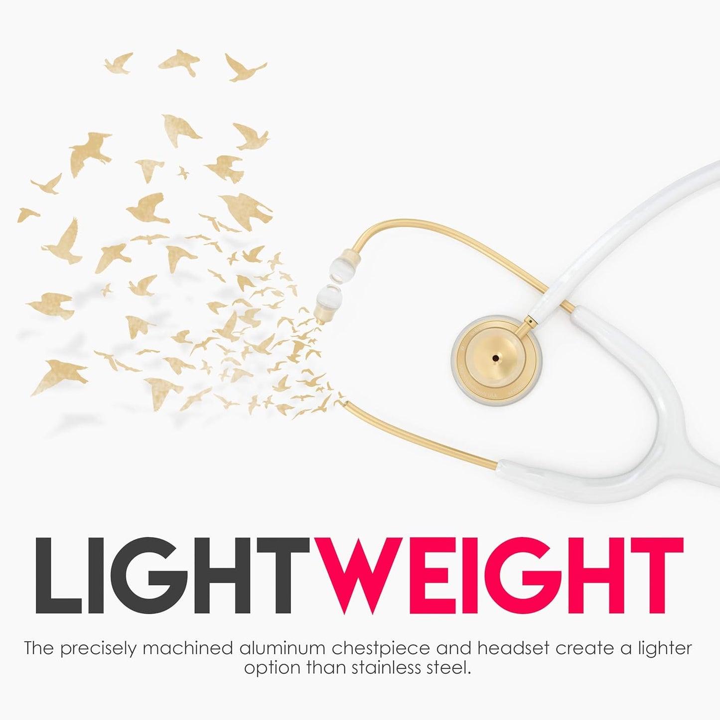 MDF Acoustica® Stethoscope - White/Gold