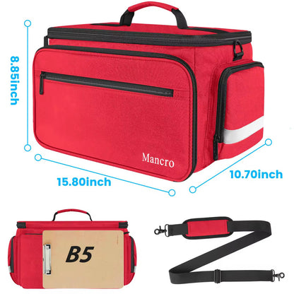 Professional medical equipment organizer bag for nurses and doctors in Ghana – red