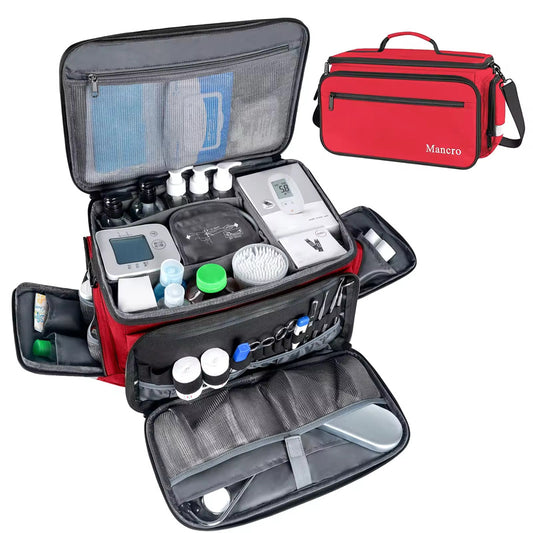medical bag packed with tools for home care EMT emergency responders and  medical outreach use