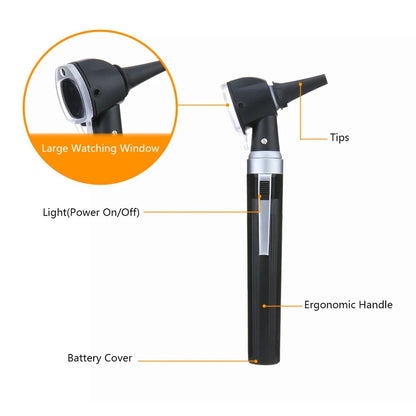 LED Diagnostic Otoscope with 8 Ear Tips