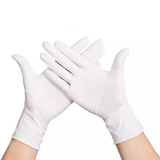 Disposable LATEX Examination Gloves, White